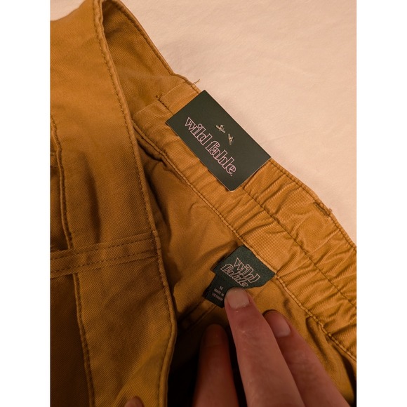 Wild Fable Womens High Rise Cargo Pants Tan Size Med L 31  Elastic Waist Pockets - Picture 7 of 10